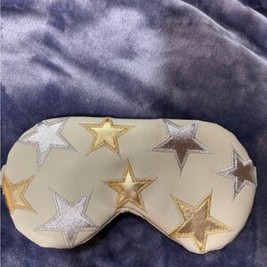 Star Embroidered Sleep Mask - Metallic Stars